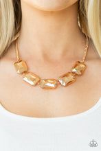 Load image into Gallery viewer, Heard It On The HEIR-Waves - Gold Necklace Paparazzi Accessories