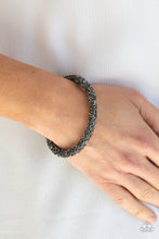 Load image into Gallery viewer, Roll Out The Glitz - Black Rhinestone Coil Bracelet Paparazzi Accessories