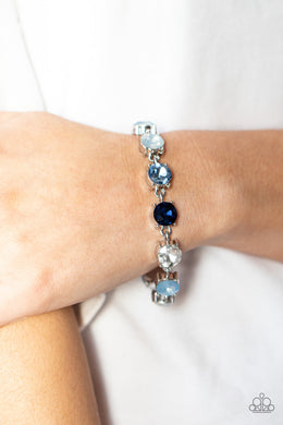 Celestial Couture - Blue Rhinestone Bracelet Paparazzi Accessories