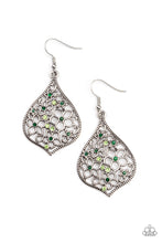 Load image into Gallery viewer, Full Out Florals - Green Rhinestone Earrings Paparazzi Accessories