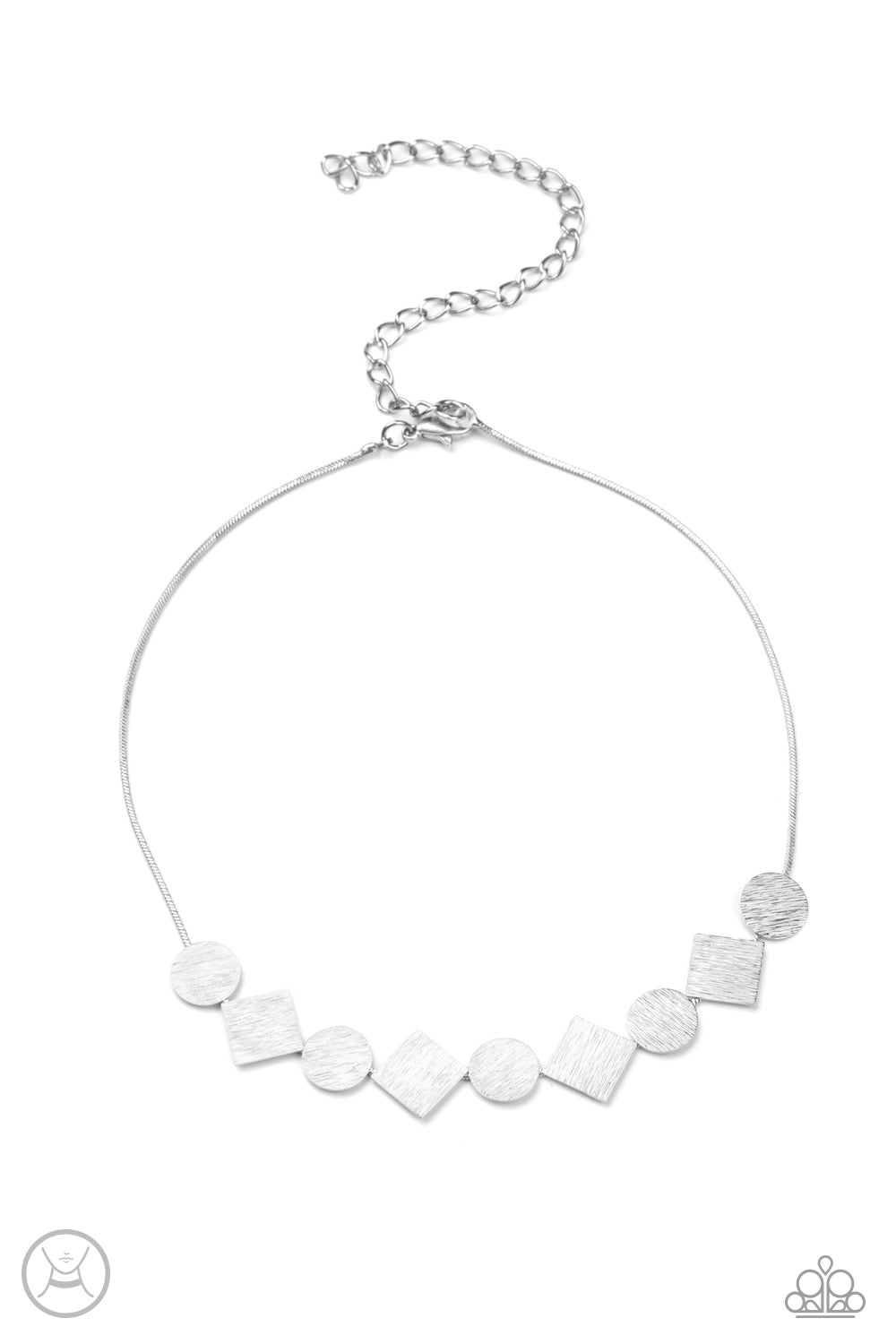 Dont Get Bent Out Of Shape - Silver Choker Necklace Paparazzi Accessories