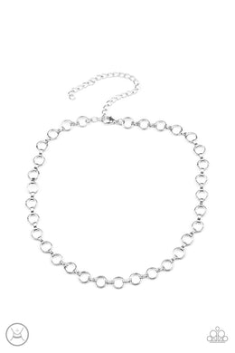 Insta Connection - Silver Choker Necklace Paparazzi Accessories