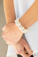 Load image into Gallery viewer, Flirt Alert - White Bracelet Paparazzi Accessories