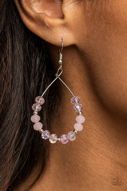 Wink Wink - Pink Earrings Paparazzi Accessories