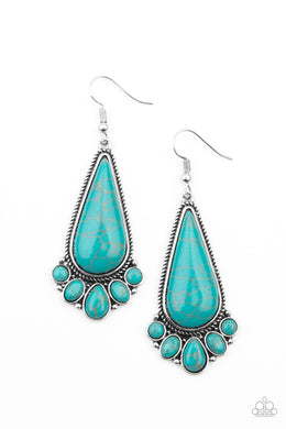 Rural Recluse - Blue Stone Earring Paparazzi Accessories