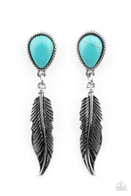 Load image into Gallery viewer, Totally Tran-QUILL - Blue Earrings Paparazzi Accessories
