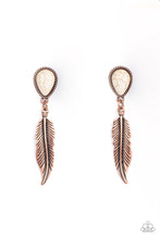 Load image into Gallery viewer, Totally Tran-QUILL - Copper Earrings Paparazzi Accessories