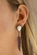Load image into Gallery viewer, Totally Tran-QUILL - Copper Earrings Paparazzi Accessories