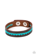 Load image into Gallery viewer, Made With Love - Blue Leather Wrap Bracelet Paparazzi Accessories