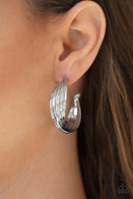 Load image into Gallery viewer, Curves In All The Right Places - Silver Hoop Earrings Paparazzi Accessories
