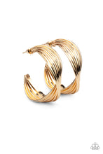 Load image into Gallery viewer, Curves In All The Right Places - Gold Earrings Paparazzi Accessories