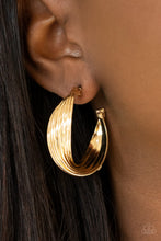 Load image into Gallery viewer, Curves In All The Right Places - Gold Earrings Paparazzi Accessories