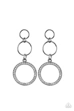 Load image into Gallery viewer, Rule-Breaking Radiance - Black Earrings Paparazzi Accessories