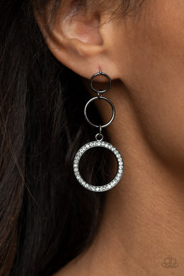 Rule-Breaking Radiance - Black Earrings Paparazzi Accessories