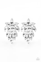 Load image into Gallery viewer, They See Me Glowin - White Rhinestone Post Earrings Paparazzi Accessories