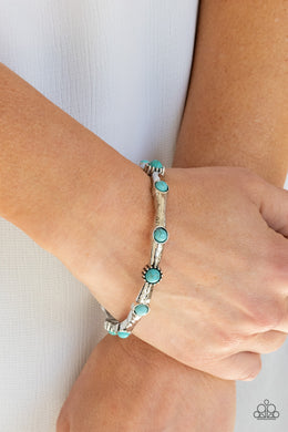 Rebel Sandstorm Blue Bracelet Paparazzi Accessories