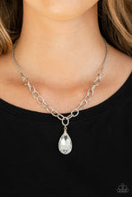 Load image into Gallery viewer, Mega Modern - Silver Rhinestone Necklace Paparazzi Accessories