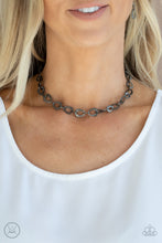 Load image into Gallery viewer, Urban Safari - Black Gunmetal Choker Necklace Paparazzi Accessories