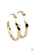 Load image into Gallery viewer, Exhilarated Edge - Gold Earrings Paparazzi Accessories