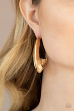 Load image into Gallery viewer, I Double FLARE You - Gold Hoop Earrings Paparazzi Accessories