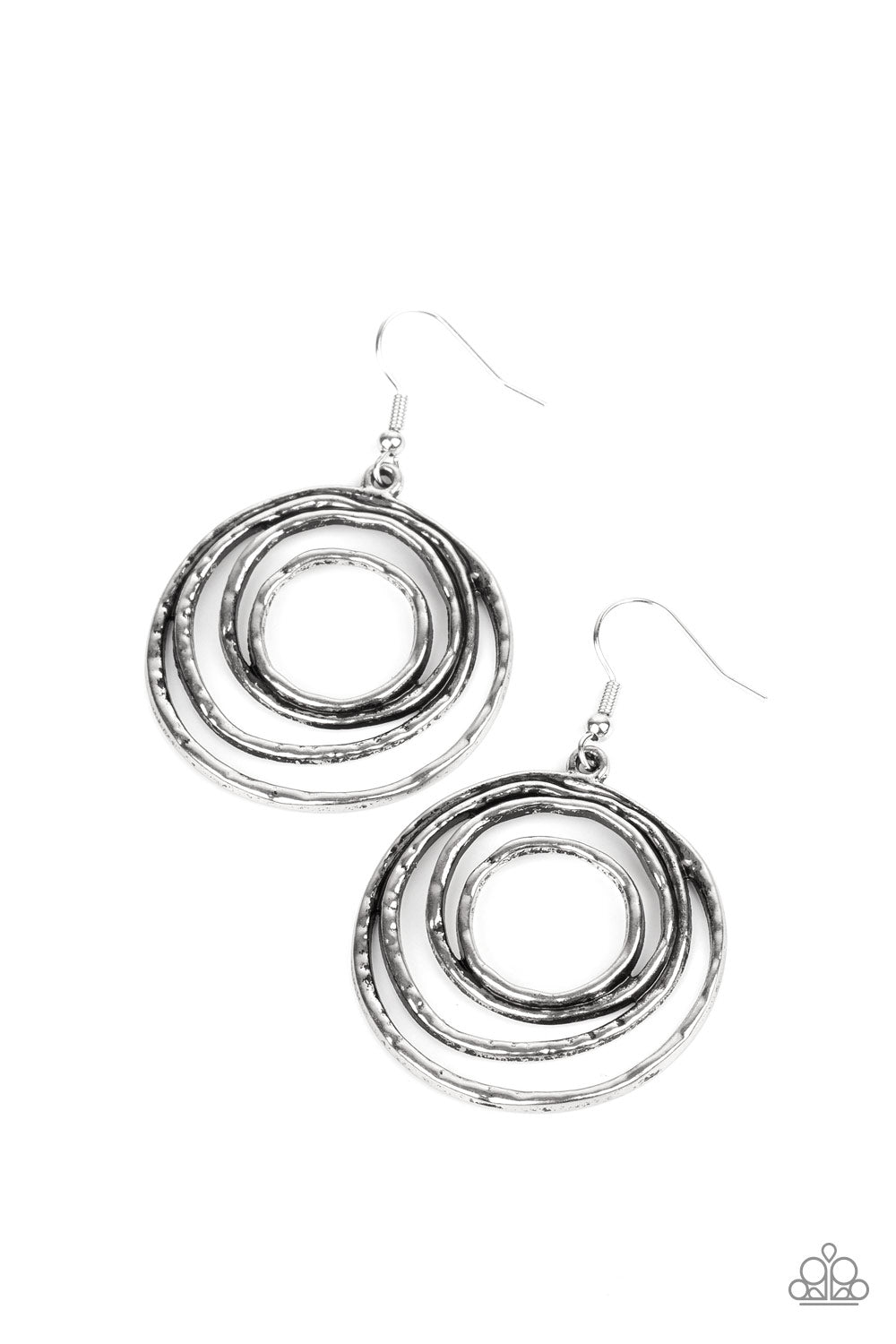 Spiraling Out of Control - Silver Earrings Paparazzi Accessories