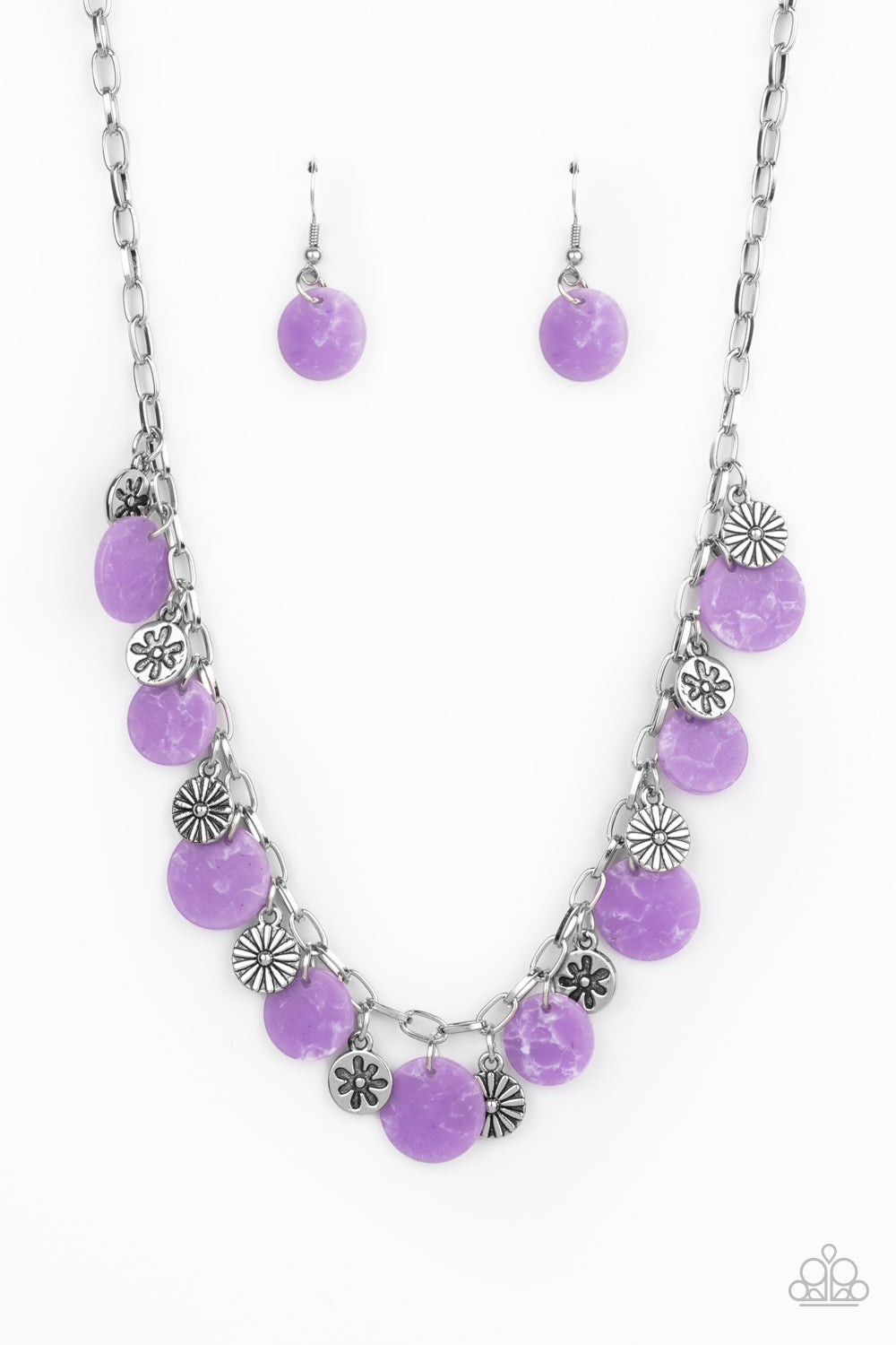 Flower Powered - Purple Necklace Paparazzi Accessories