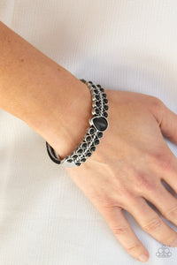 black,hinge,stone,Nature Resort - Black Bracelet