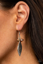 Load image into Gallery viewer, LEAF It To Fate - Brown Earrings Paparazzi Accessories