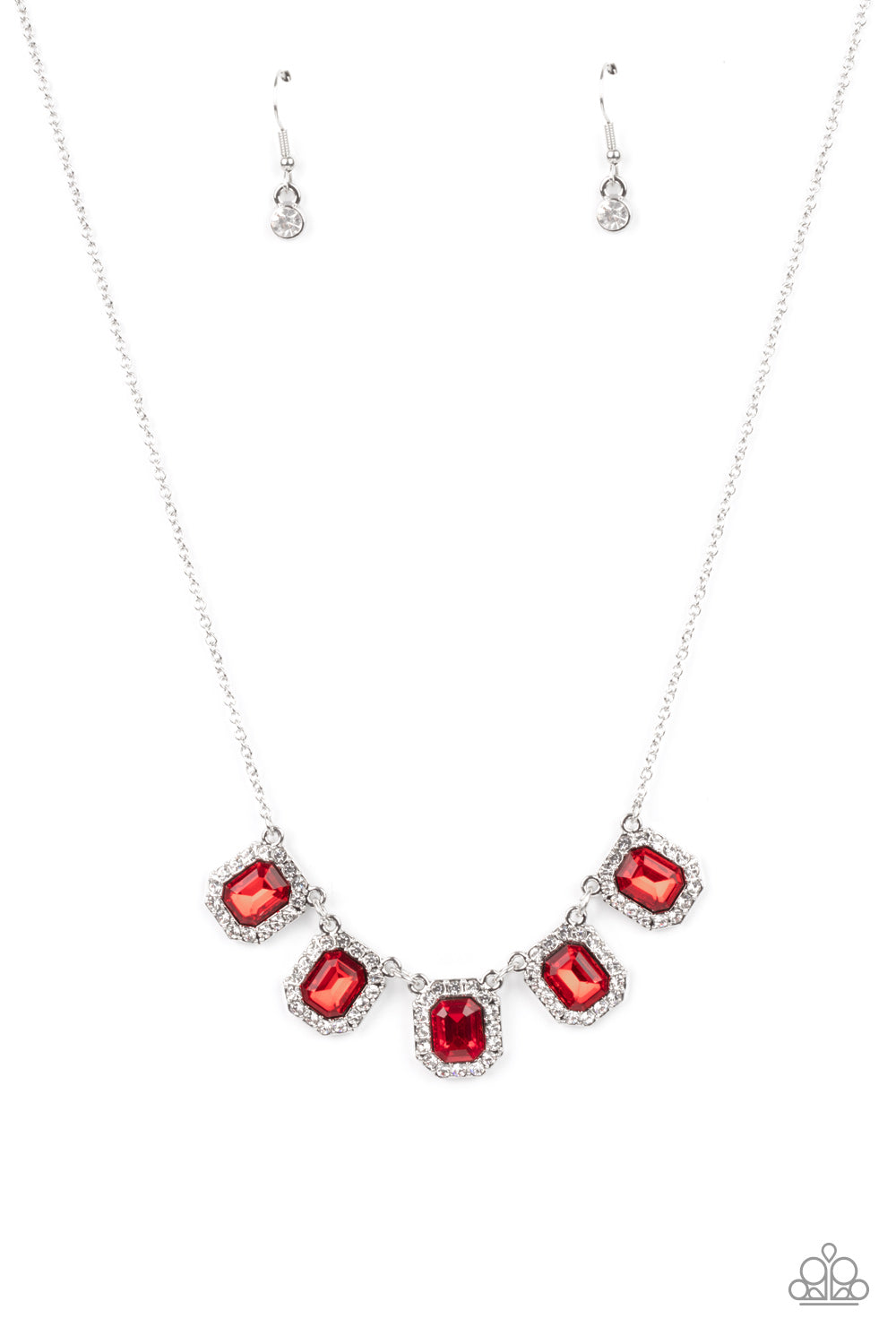 Next Level Luster - Red Rhinestone Necklace Paparazzi Accessories