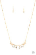 Load image into Gallery viewer, Bride-to-BEAM - Gold Rhinestone Necklace Paparazzi Accessories