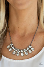 Load image into Gallery viewer, Sparkly Ever After - Black Gunmetal Rhinestone Necklace Paparazzi Accessories