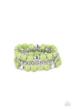 Load image into Gallery viewer, Desert Verbena - Green Stone Stretchy Bracelet Paparazzi Accessories
