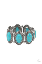 Load image into Gallery viewer, Until The Cows Come HOMESTEAD - Blue Turquoise Stone Stretchy Bracelet Paparazzi Accessories