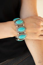 Load image into Gallery viewer, Until The Cows Come HOMESTEAD - Blue Turquoise Stone Stretchy Bracelet Paparazzi Accessories