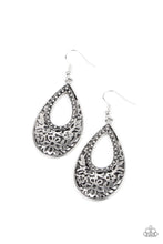 Load image into Gallery viewer, Organically Opulent - Silver Floral Earrings Paparazzi Accessories