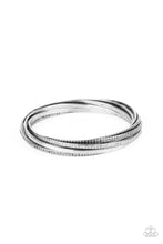 Load image into Gallery viewer, Trending in Tread - Silver Bangle Bracelets Paparazzi Accessories