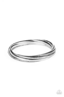 Trending in Tread - Silver Bangle Bracelets Paparazzi Accessories