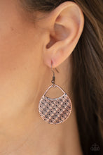 Load image into Gallery viewer, Im Sensing a Pattern Here - Copper Earrings Paparazzi Accessories