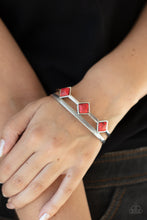 Load image into Gallery viewer, Adobe Ascension - Red Stone Cuff Bracelet Paparazzi Accessories