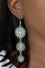 Load image into Gallery viewer, Festively Floral Yellow Earrings Paparazzi Accessories