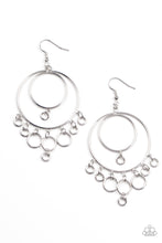 Load image into Gallery viewer, Roundabout Radiance - Silver Earrings Paparazzi Accessories