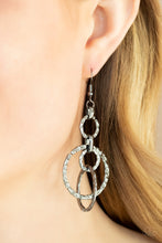 Load image into Gallery viewer, Industrial Artifact - Black Gunmetal Earrings Paparazzi Accessories