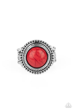 Evolutionary Essence - Red Stone Ring Paparazzi Accessories