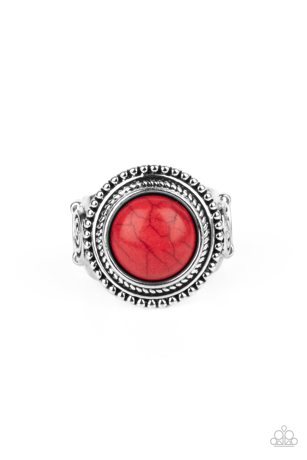 Evolutionary Essence - Red Stone Ring Paparazzi Accessories