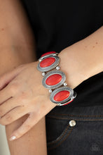 Load image into Gallery viewer, Until The Cows Come HOMESTEAD - Red Stone Stretchy Bracelet Paparazzi Accessories