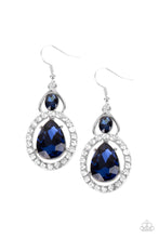 Load image into Gallery viewer, Double The Drama - Blue Earrings Paparazzi Accessories