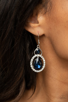 Double The Drama - Blue Earrings Paparazzi Accessories
