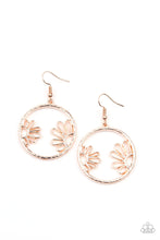 Load image into Gallery viewer, Demurely Daisy - Rose Gold Earrings Paparazzi Accessories