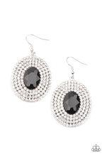 Load image into Gallery viewer, FIERCE Field - Black Rhinestone Earrings Paparazzi Accessories