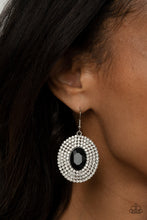 Load image into Gallery viewer, FIERCE Field - Black Rhinestone Earrings Paparazzi Accessories